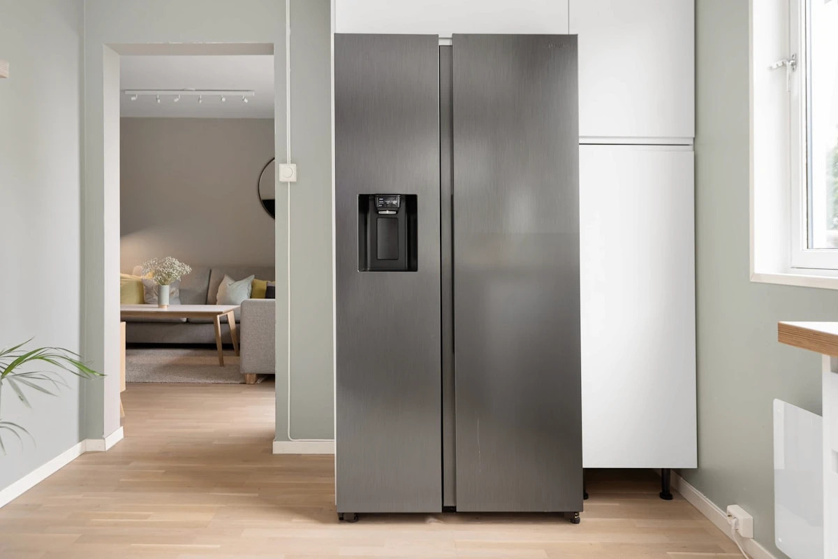 Stainless refrigerator ready for service